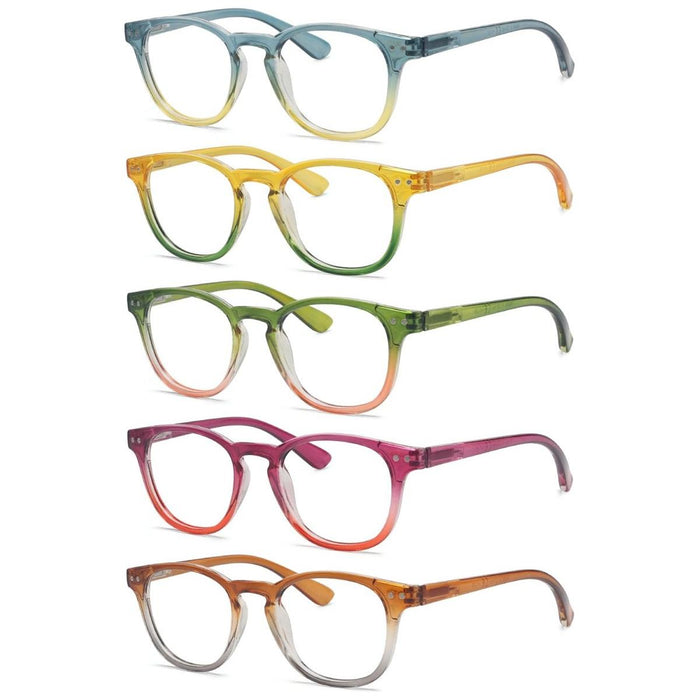 Eyekeeper - 5 Pack Fashion Two Tones Reading Glasses R144