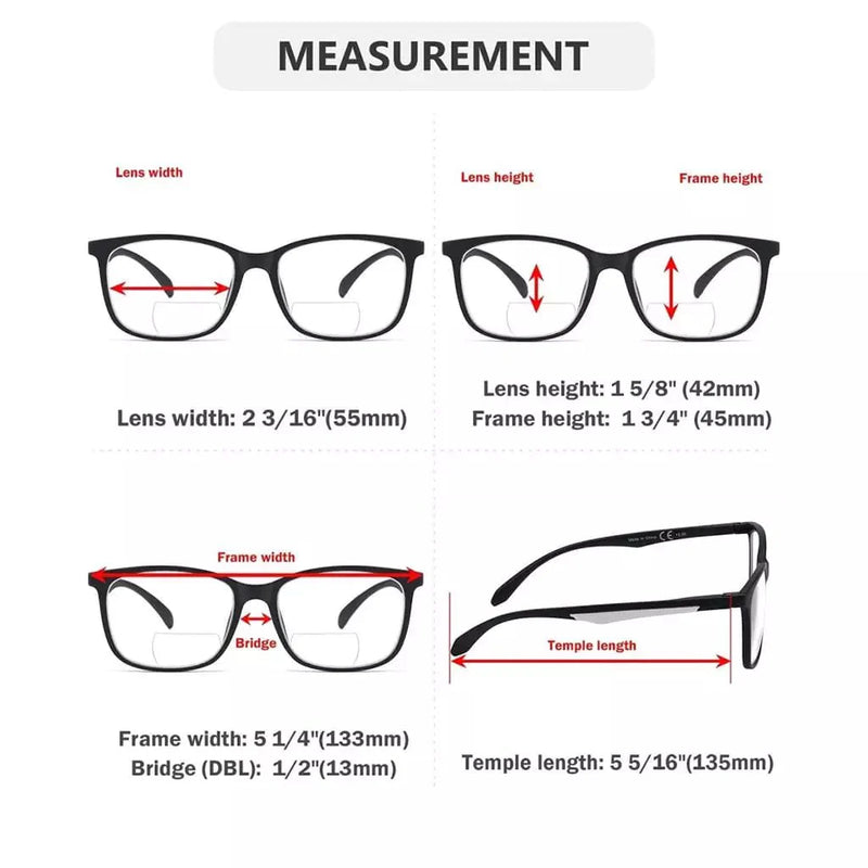eyekeeper.com 5 Pack Fashionable Bifocal Reading Glasses BR9113 Eyeglasses