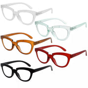 eyekeeper.com 5 Pack Fashionable Cat-eye Reading Glasses R2102 Eyeglasses