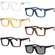 eyekeeper.com 5 Pack Fashionable Large Frame Reading Glasses Rectangle Readers R2142 Eyeglasses