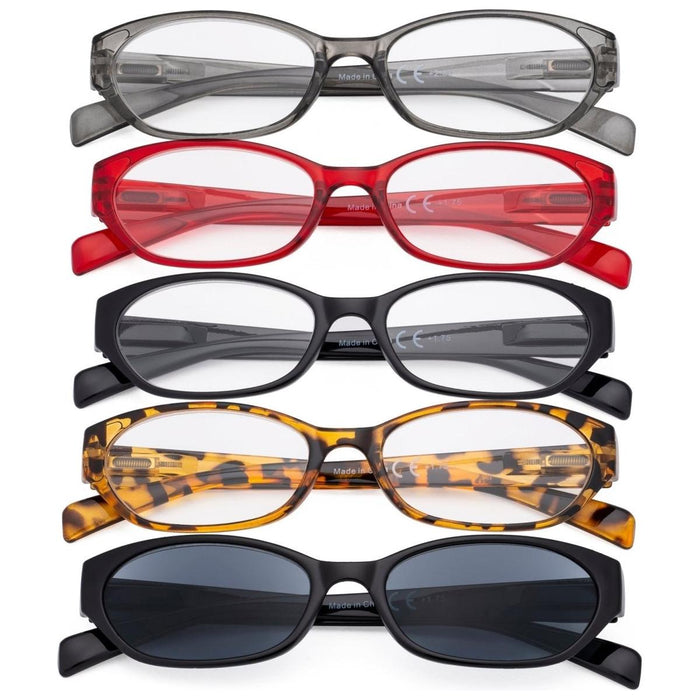 Eyekeeper.Com - 5 Pack Fashionable Reading Glasses Include Sunglasses R9101