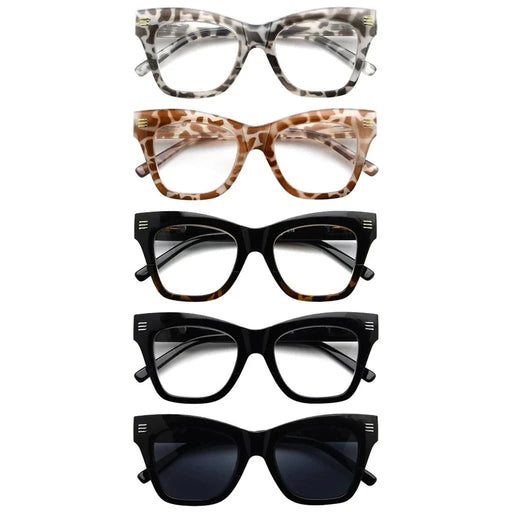 eyekeeper.com 5 Pack Fashionable Reading Glasses Stylish Readers R2111 Eyeglasses