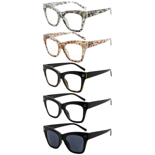 eyekeeper.com 5 Pack Fashionable Reading Glasses Stylish Readers R2111 Eyeglasses