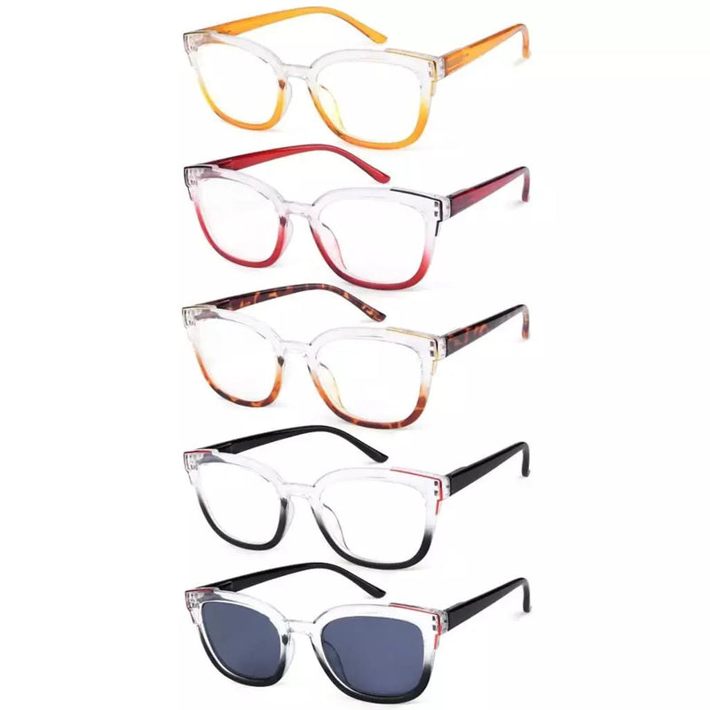 eyekeeper.com 5 Pack Fashionable Reading Glasses Two Tone Eyeglasses R2114 Eyeglasses