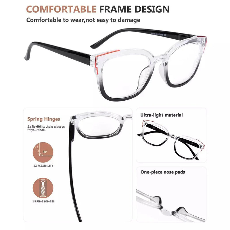 eyekeeper.com 5 Pack Fashionable Reading Glasses Two Tone Eyeglasses R2114 Eyeglasses