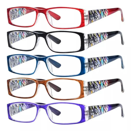 eyekeeper.com 5 Pack Fashionable Reading Glasses with Crystal Arms R006D Eyeglasses