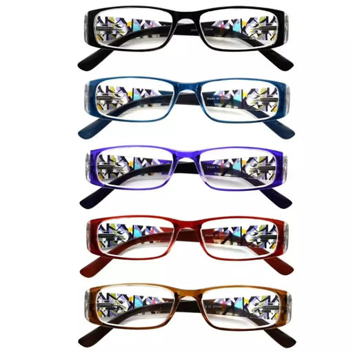 eyekeeper.com 5 Pack Fashionable Reading Glasses with Crystal Arms R006D Eyeglasses