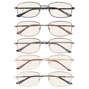 eyekeeper.com 5 Pack Flex Titanium Blue Light Filter Readers UVR1644 Eyeglasses