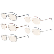 eyekeeper.com 5 Pack Flex Titanium Blue Light Filter Readers UVR1644 Eyeglasses