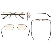 eyekeeper.com 5 Pack Flex Titanium Blue Light Filter Readers UVR1644 Eyeglasses