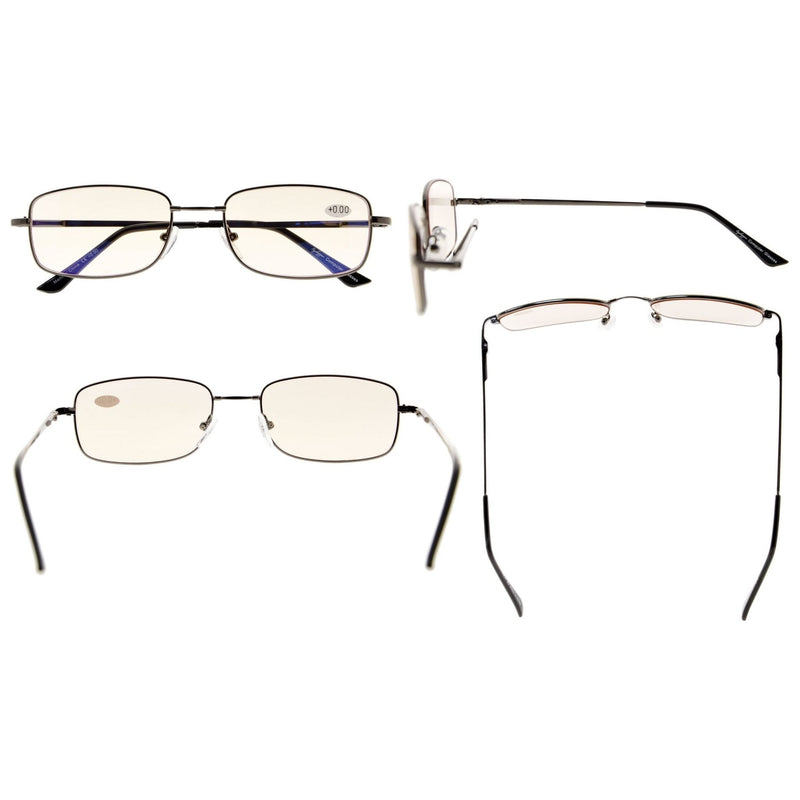 eyekeeper.com 5 Pack Flex Titanium Blue Light Filter Readers UVR1644 Eyeglasses