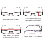eyekeeper.com 5 Pack Floral Design Reading Glasses R040F Eyeglasses
