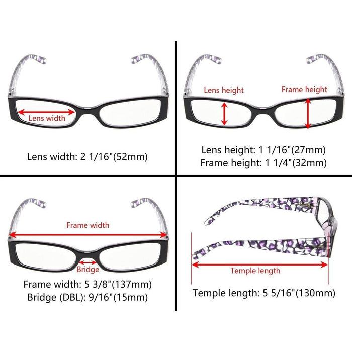 Eyekeeper - 5 Pack Floral Design Reading Glasses R040F