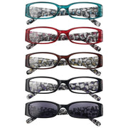 eyekeeper.com 5 Pack Floral Design Reading Glasses R040F Eyeglasses