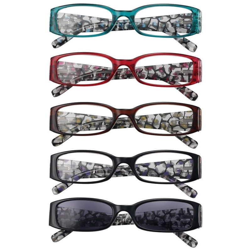 eyekeeper.com 5 Pack Floral Design Reading Glasses R040F Eyeglasses