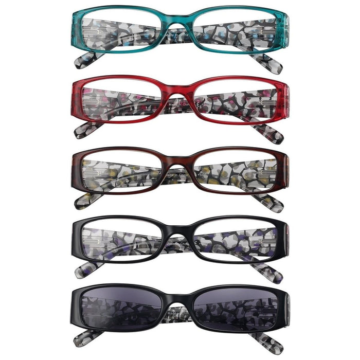 Eyekeeper - 5 Pack Floral Design Reading Glasses R040F