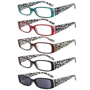 eyekeeper.com 5 Pack Floral Pattern Design Reading Glasses R040F Eyeglasses