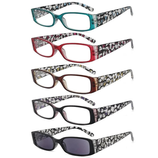 eyekeeper.com 5 Pack Floral Pattern Design Reading Glasses R040F Eyeglasses