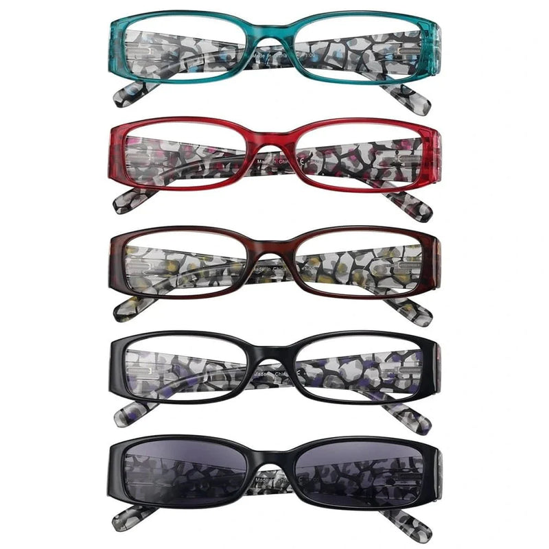 eyekeeper.com 5 Pack Floral Pattern Design Reading Glasses R040F Eyeglasses