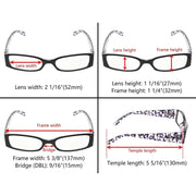 eyekeeper.com 5 Pack Floral Pattern Design Reading Glasses R040F Eyeglasses