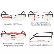 eyekeeper.com 5 Pack Half-rim Cat-eye Blue Light Filter Eyeglasses UV17002 Eyeglasses