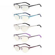 eyekeeper.com 5 Pack Half-rim Cat-eye Blue Light Filter Eyeglasses UV17002 Eyeglasses