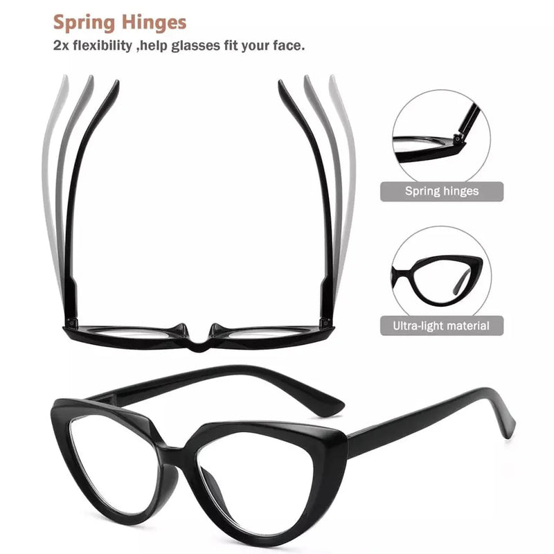 eyekeeper.com 5 Pack Ladies Cat-eye Stylish Reading Glasses Elegant Readers R2137 Eyeglasses