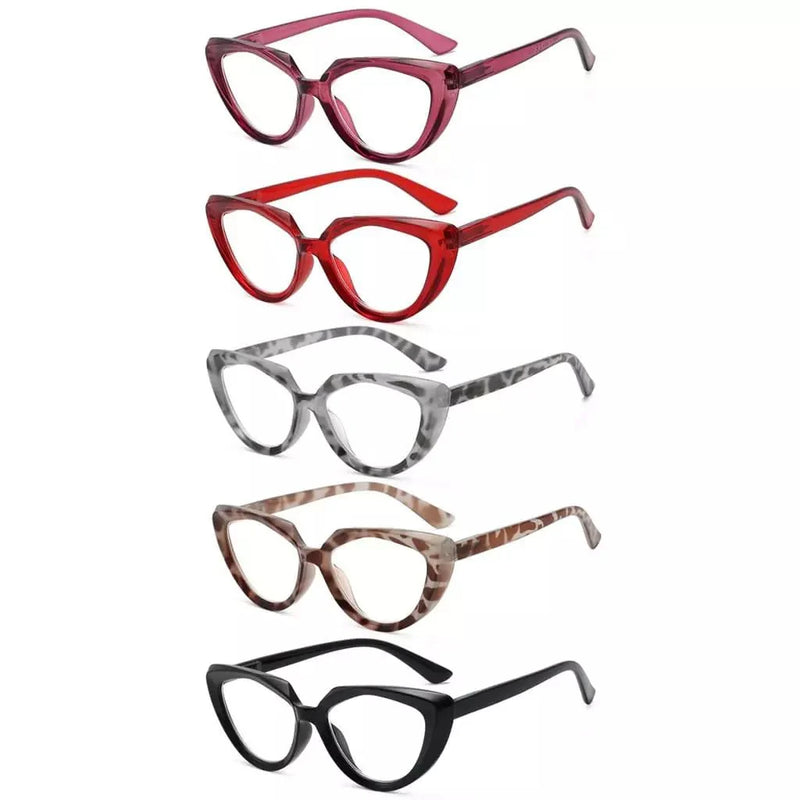 eyekeeper.com 5 Pack Ladies Cat-eye Stylish Reading Glasses Elegant Readers R2137 Eyeglasses