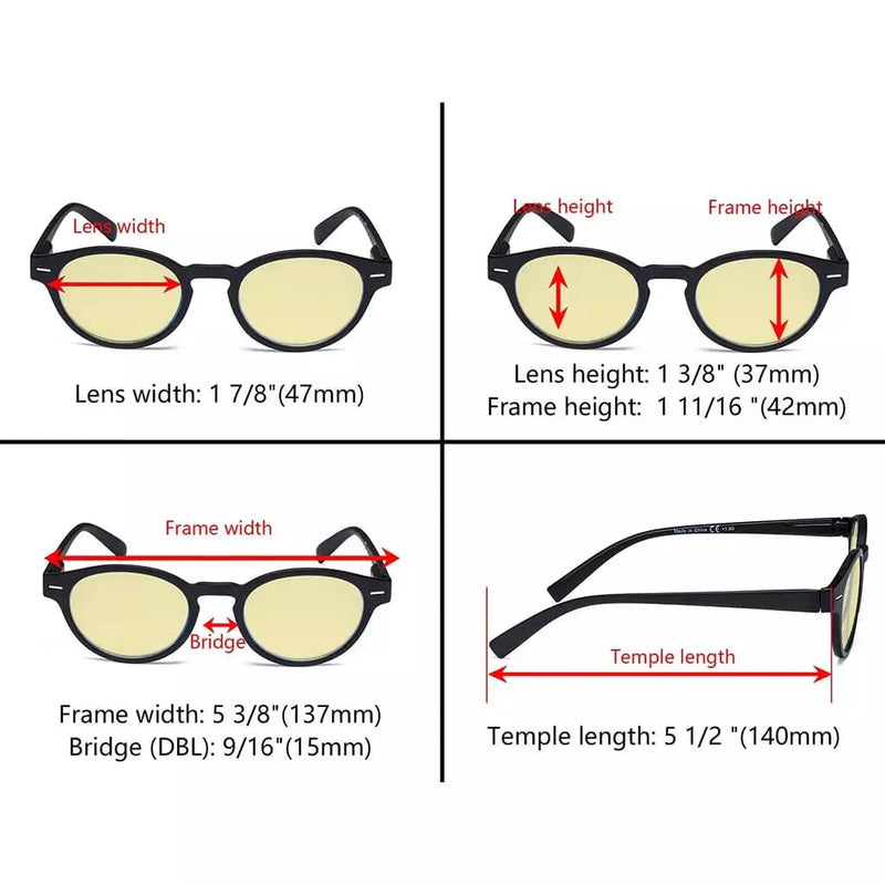 eyekeeper.com 5 Pack Ladies Oval Blue Light Blocking Reading Glasses TM091 Eyeglasses