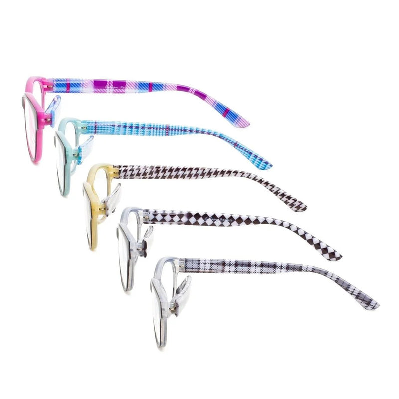 eyekeeper.com 5 Pack Ladies Patterned Design Cat-eye Reading Glasses R074S Eyeglasses