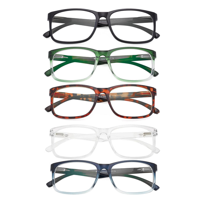 Eyekeeper - 5 Pack Fashionable Reading Glasses Stylish Readers Rt1805