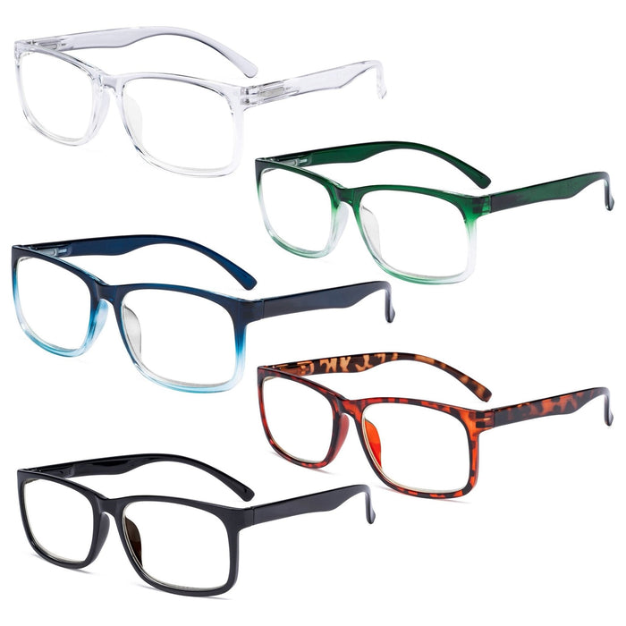 Eyekeeper - 5 Pack Fashionable Reading Glasses Stylish Readers Rt1805