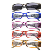 eyekeeper.com 5 Pack Tiger Patterned Temples Reading Glasses R006A Eyeglasses