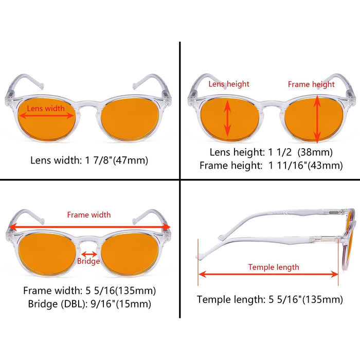 Eyekeeper - 5 Pack Chic Oval Blue Light Blocking Reading Glasses Ds071