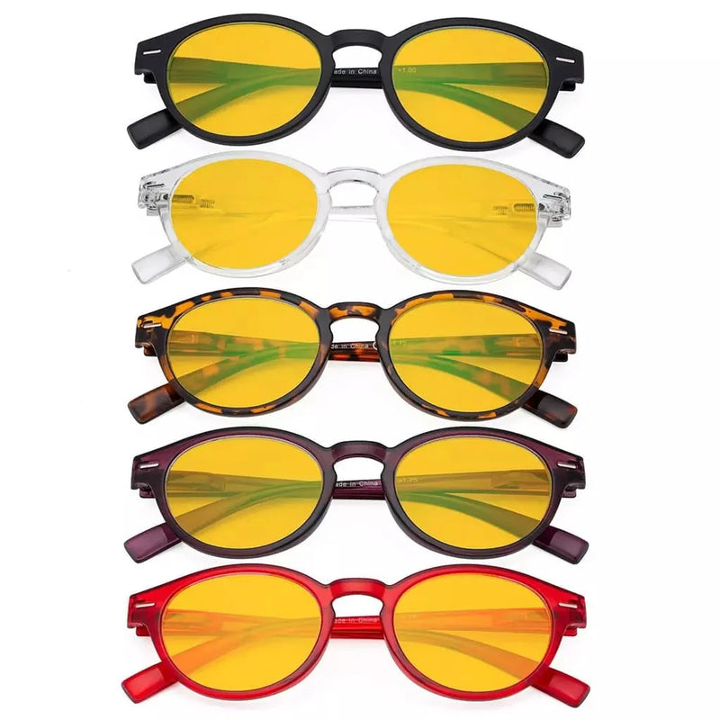 eyekeeper.com 5 Pack Oval Blue Light Blocking Reading Glasses HP091 Eyeglasses