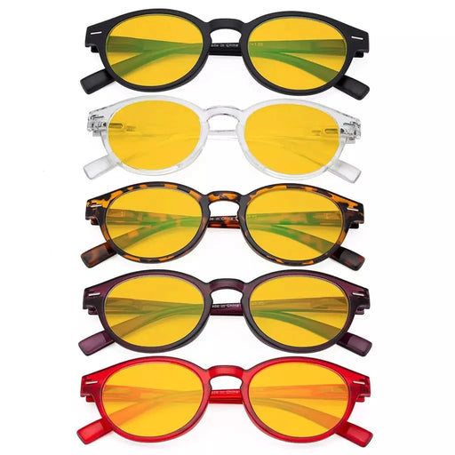 eyekeeper.com 5 Pack Oval Blue Light Blocking Reading Glasses HP091 Eyeglasses