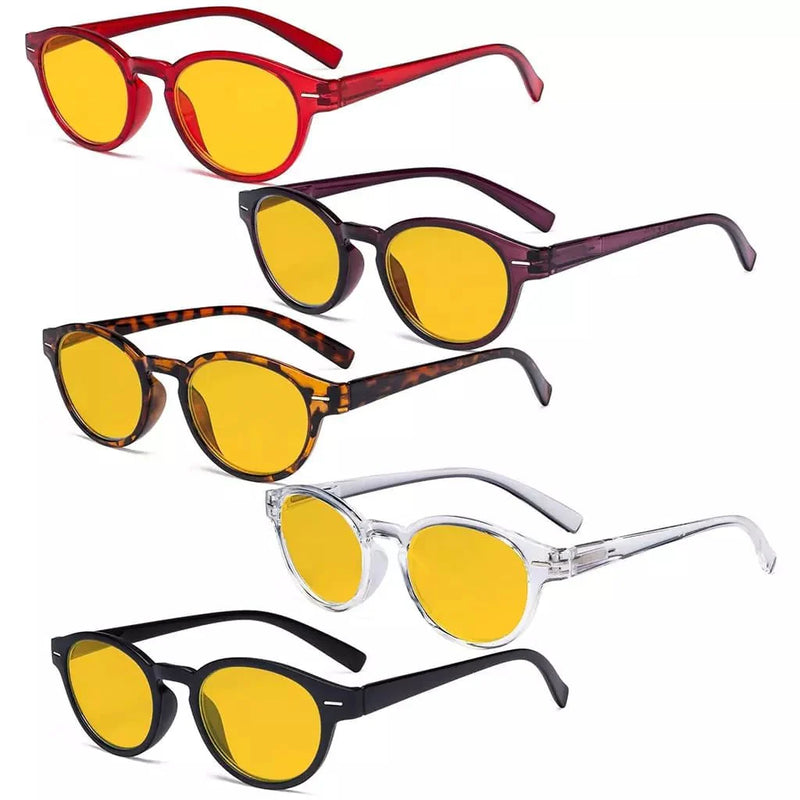 eyekeeper.com 5 Pack Oval Blue Light Blocking Reading Glasses HP091 Eyeglasses