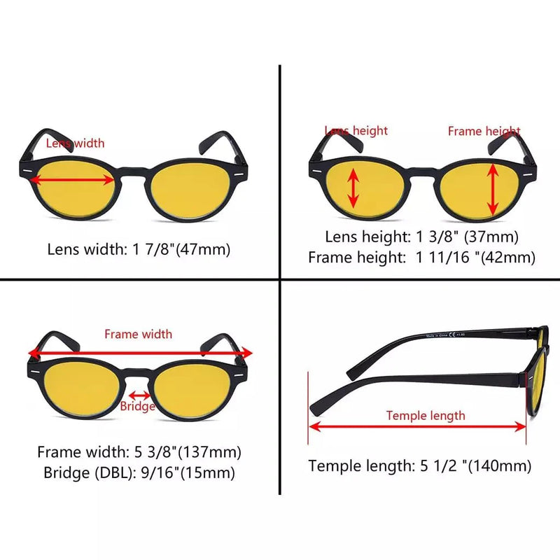 eyekeeper.com 5 Pack Oval Blue Light Blocking Reading Glasses HP091 Eyeglasses