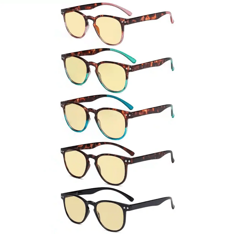 eyekeeper.com 5 Pack Oval Blue Light Blocking Reading Glasses TMCG060 Eyeglasses