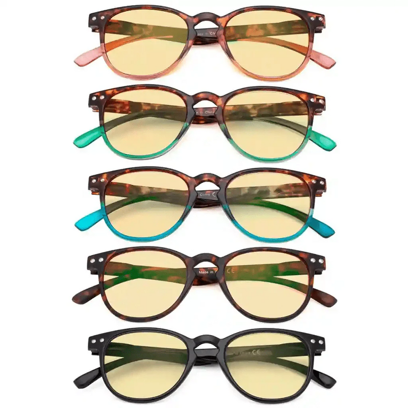 eyekeeper.com 5 Pack Oval Blue Light Blocking Reading Glasses TMCG060 Eyeglasses