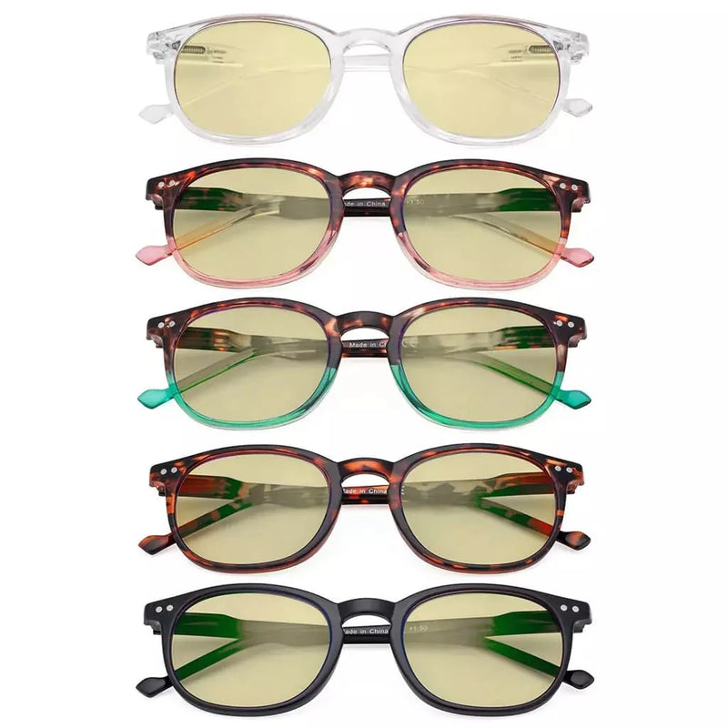 eyekeeper.com 5 Pack Oval Blue Light Blocking Reading Glasses TMCG065 Eyeglasses
