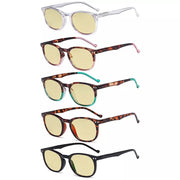 eyekeeper.com 5 Pack Oval Blue Light Blocking Reading Glasses TMCG065 Eyeglasses