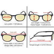 eyekeeper.com 5 Pack Oval Blue Light Blocking Reading Glasses TMCG065 Eyeglasses