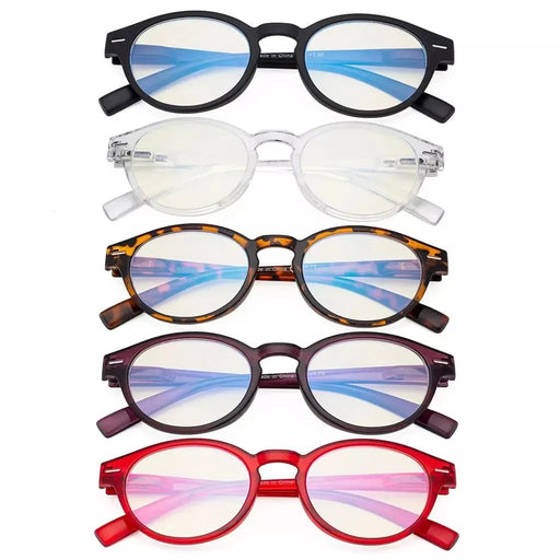 eyekeeper.com 5 Pack Oval Blue Light Filter Reading Glasses UVR091 Eyeglasses
