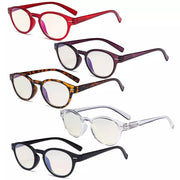 eyekeeper.com 5 Pack Oval Blue Light Filter Reading Glasses UVR091 Eyeglasses