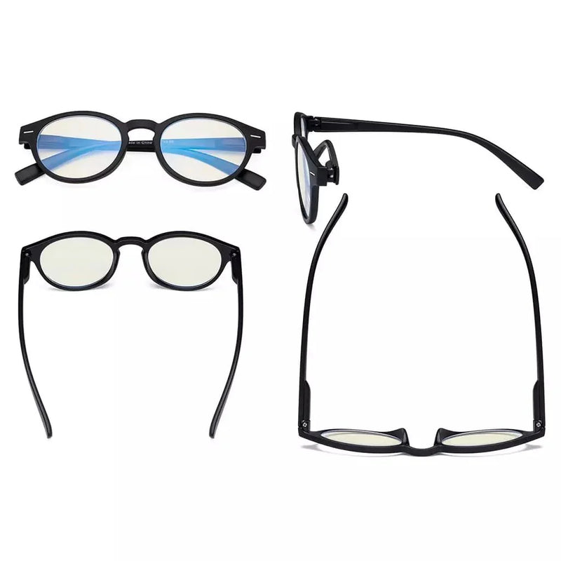 eyekeeper.com 5 Pack Oval Blue Light Filter Reading Glasses UVR091 Eyeglasses