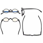 eyekeeper.com 5 Pack Oval Classic Vintage Blue Light Glasses UVR077X Eyeglasses
