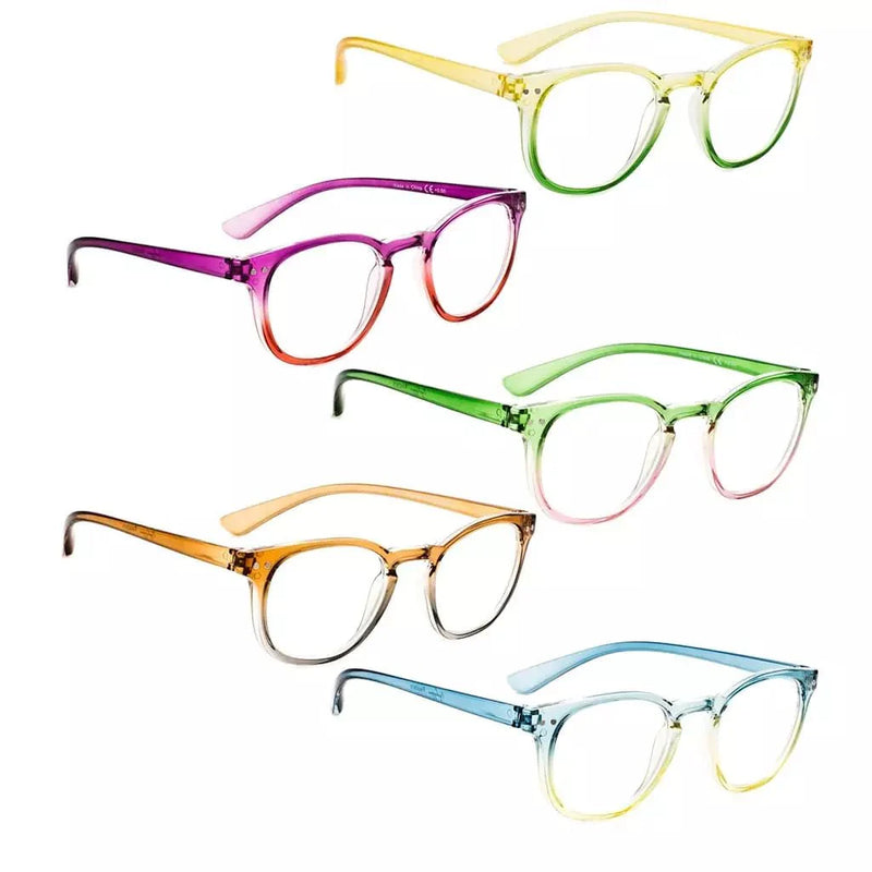 eyekeeper.com 5 Pack Oval Fashion Design Reading Glasses 3-R144 Eyeglasses