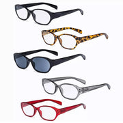 eyekeeper.com 5 Pack Oval Fashion Reading Glasses Include Sunglasses R9101 Eyeglasses