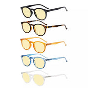 eyekeeper.com 5 Pack Oval Round Blue Light Blocking Reading Glasses TM071 Eyeglasses